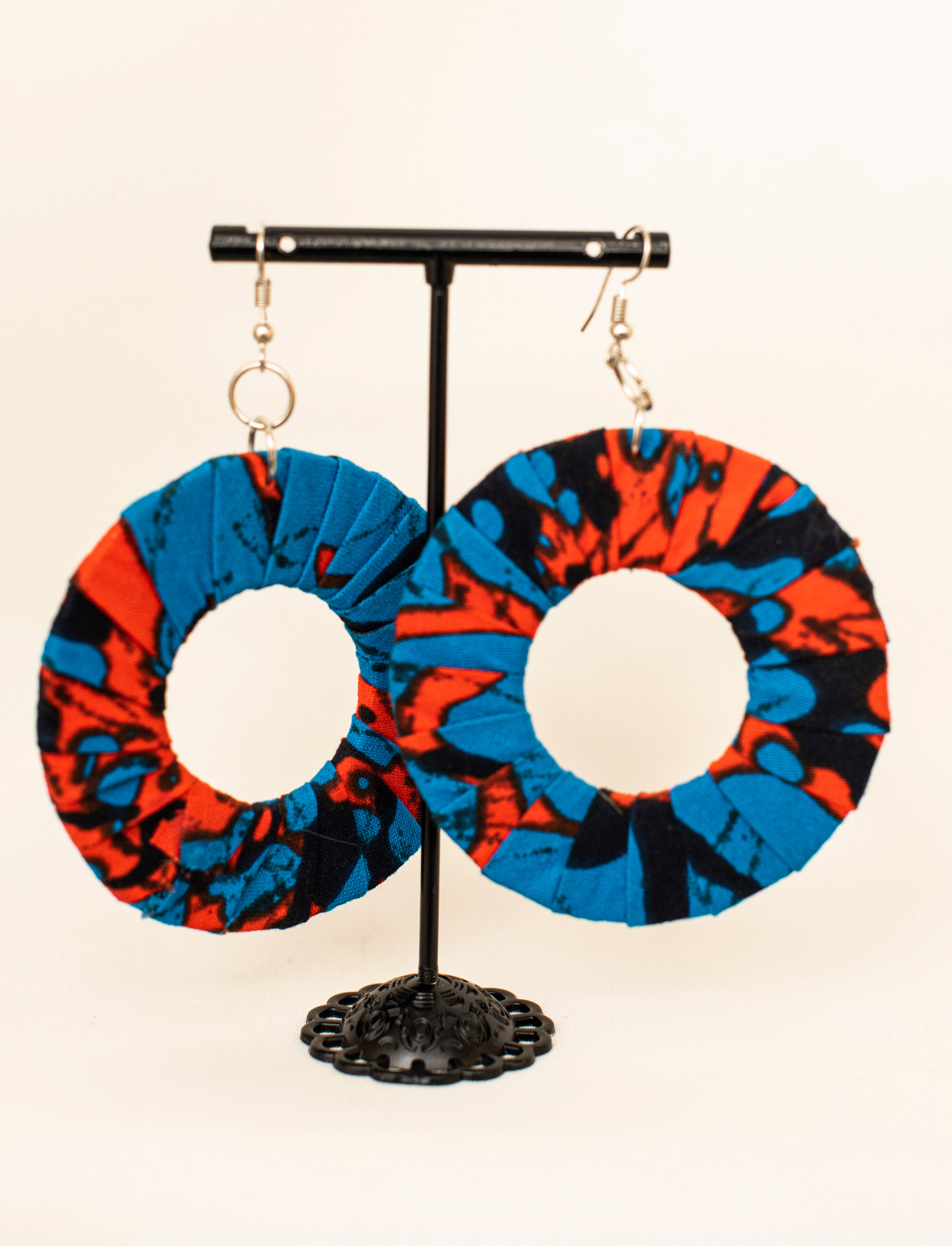 Cotton Round Earrings