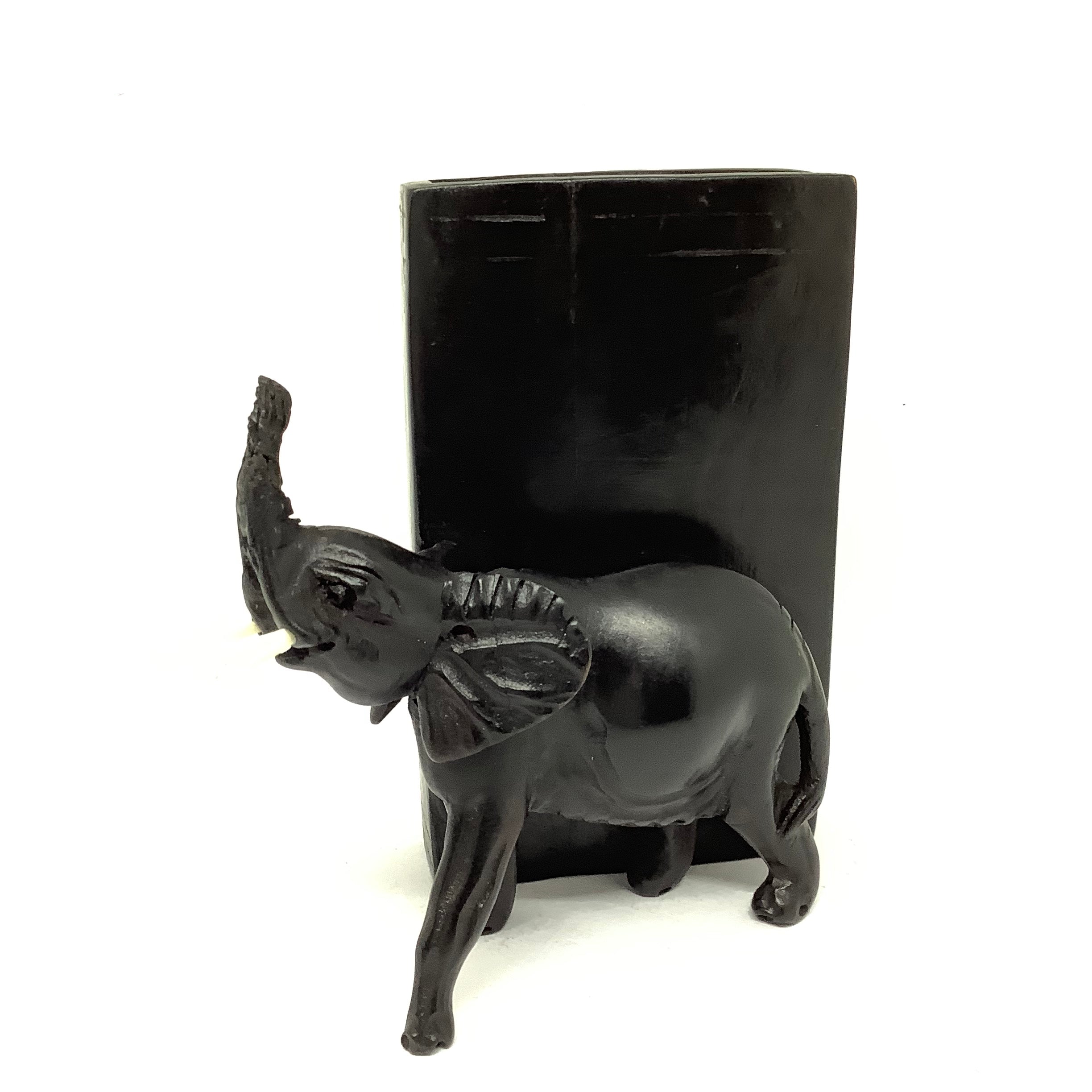 Elephant Wooden Book-end