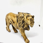 Wooden Golden Lion Carving