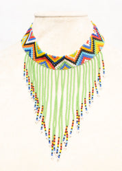 Handmade Green Tassels Necklace