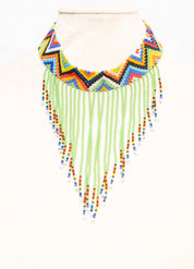 Handmade Green Tassels Necklace