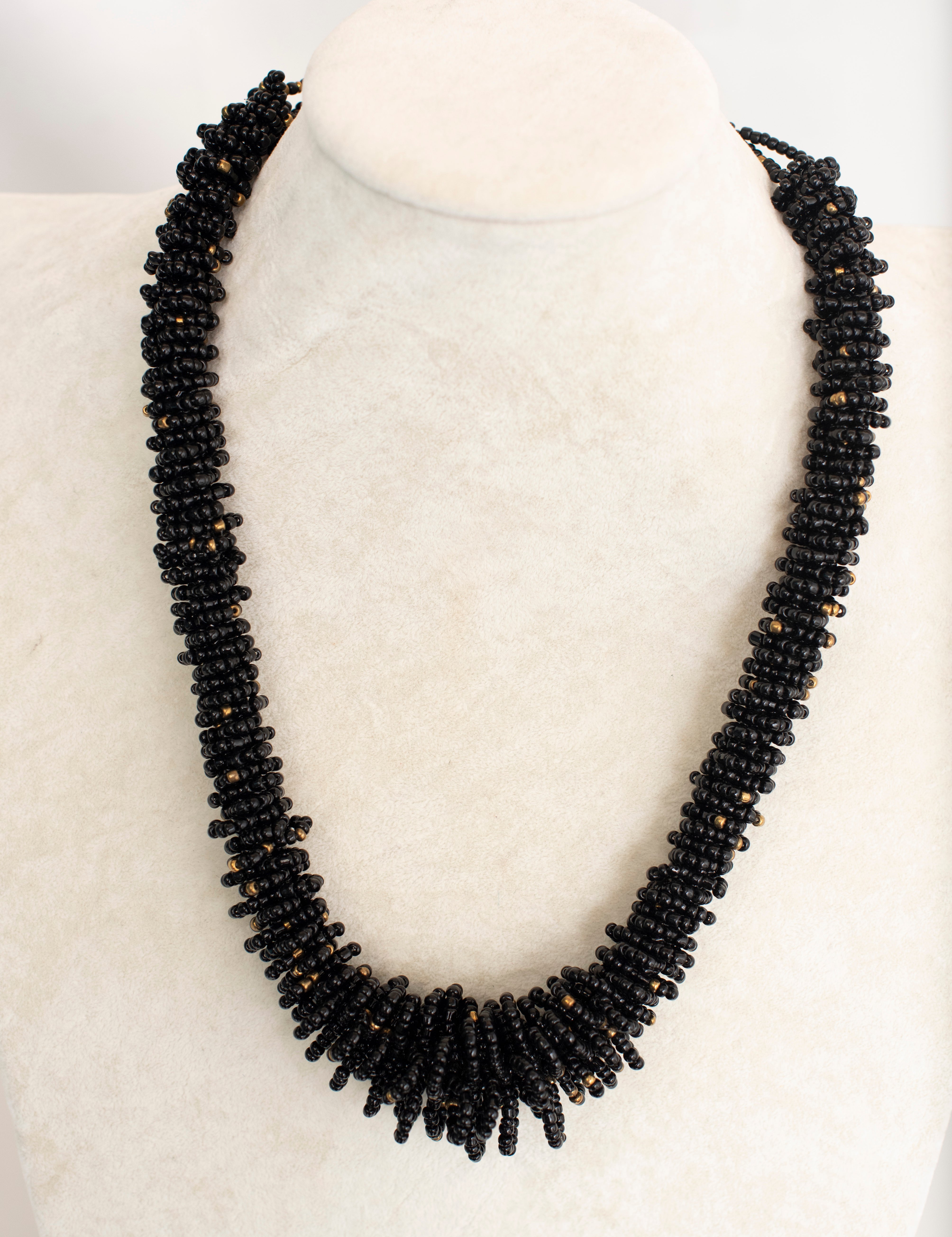 Beaded Ethnic Handmade Thick Tube Necklace