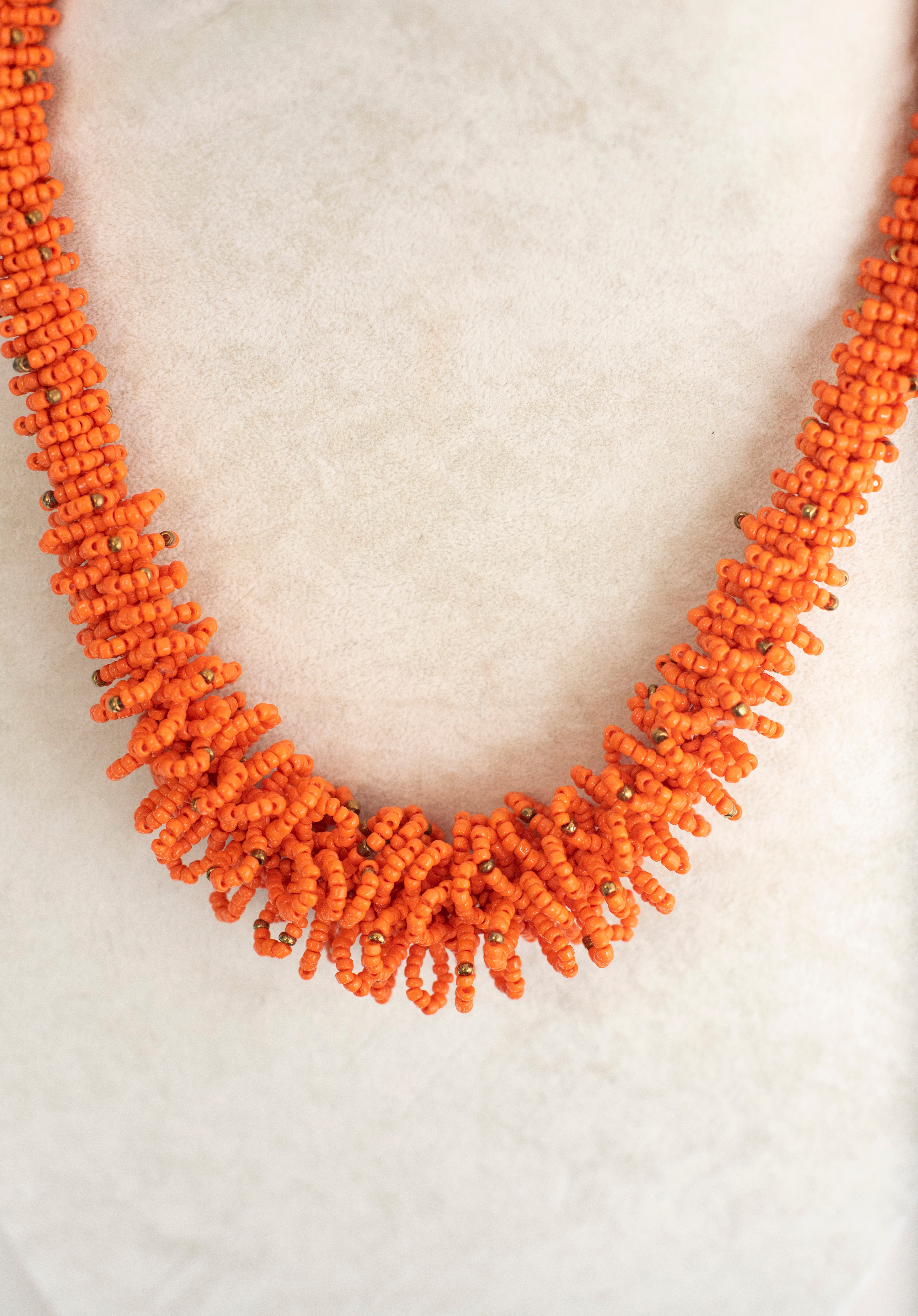 Beaded Ethnic Handmade Thick Tube Necklace