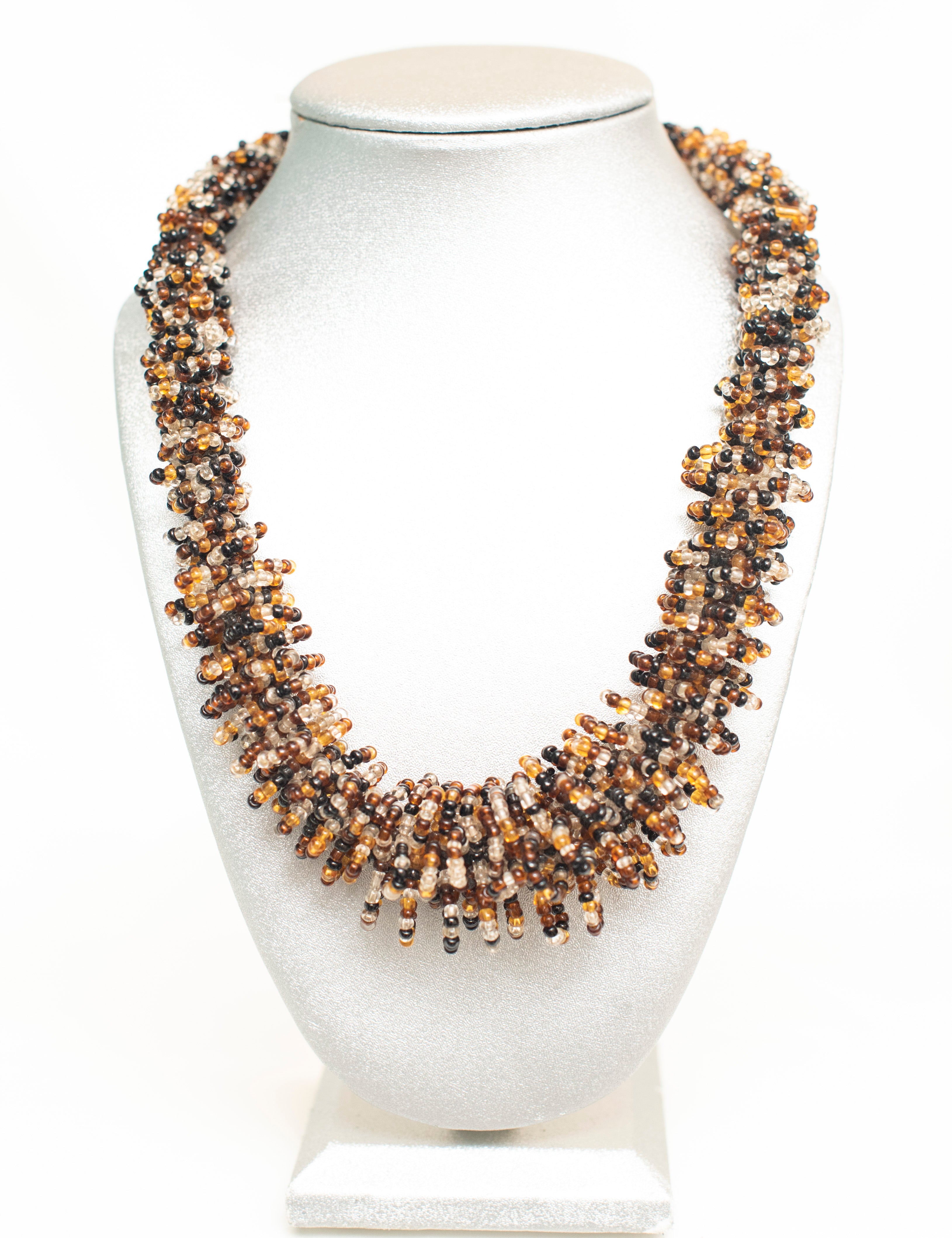 Beaded Ethnic Handmade Thick Tube Necklace