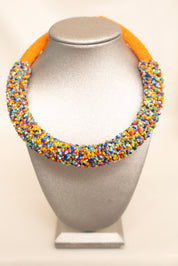 Handmade Beaded Thick Tube Necklace