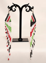 Thread Tassels Beaded Earrings