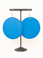 Large Wooden Round Earrings