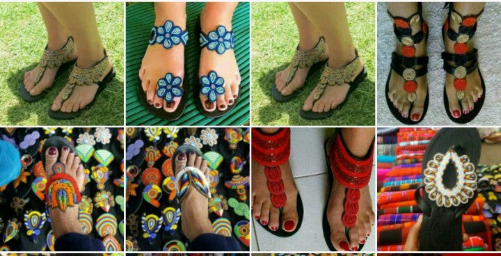 Red Handmade Sandals
