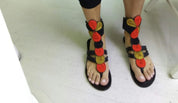 Red Handmade Sandals