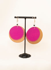 Fine Wood Pink Handmade Earrings