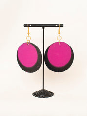 Fine Wood Pink Handmade Earrings